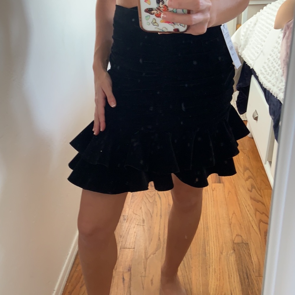 XS velvet Zara skirt. NWT.